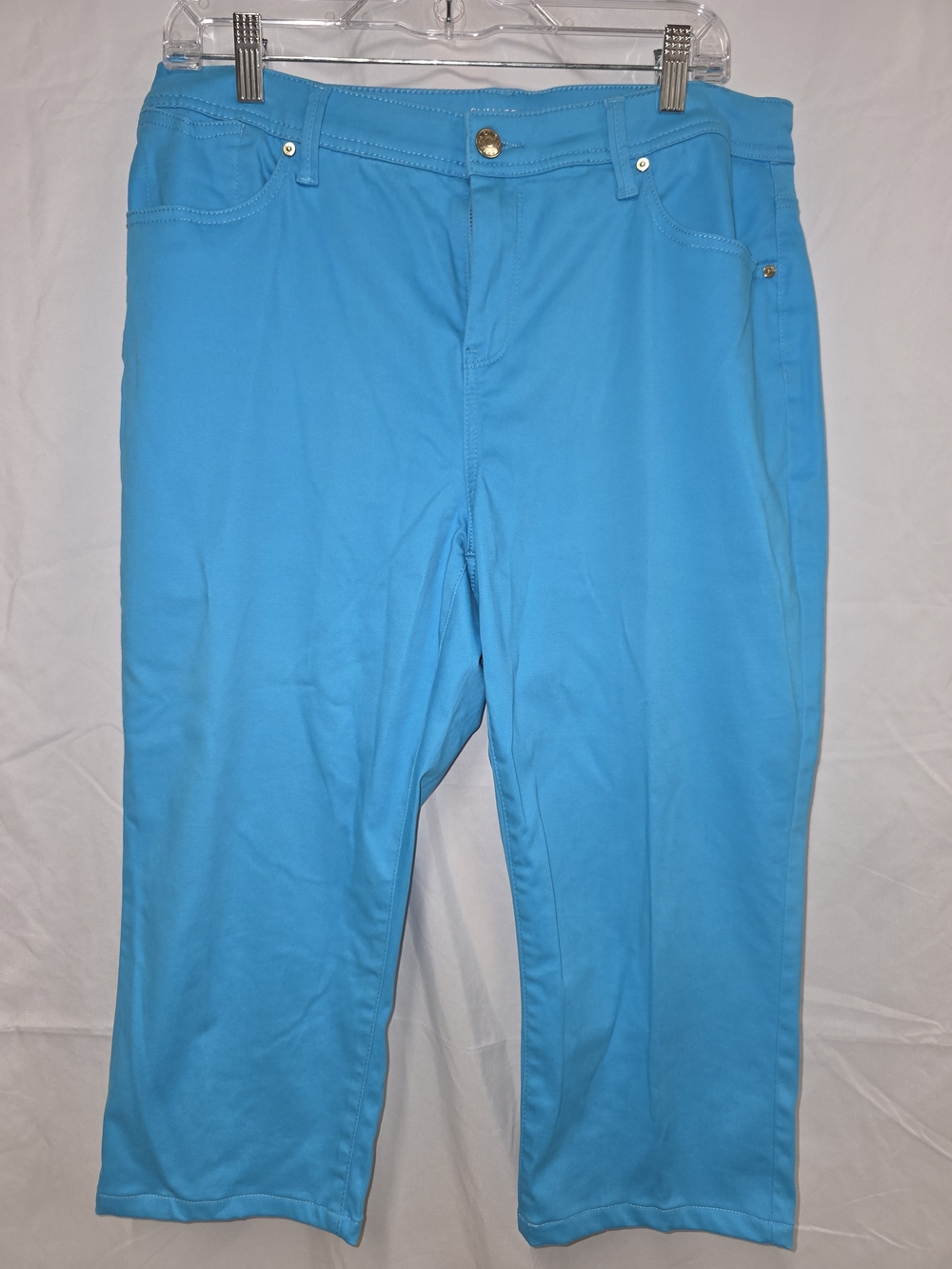 Chico's Slim Leg Crop in Vibrant Blue Size 12P